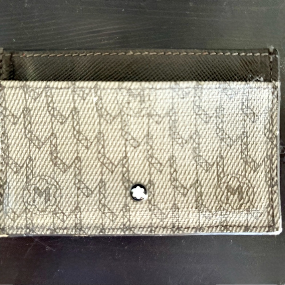 Montblanc Signature Monogram Meisterstuck card holder Like New